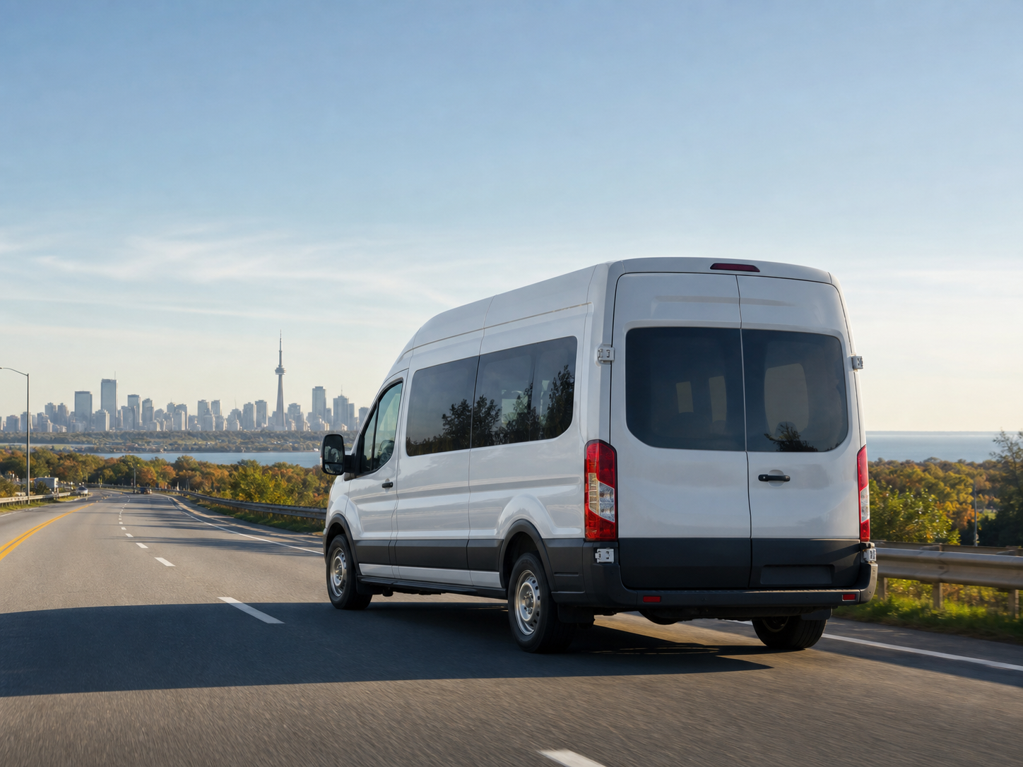 Non-emergency transport van on a long-distance Ontario transfer